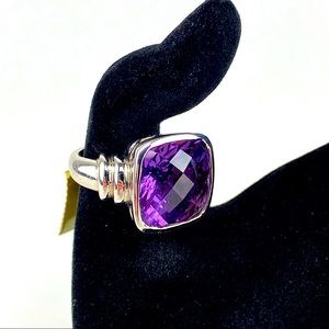 EMA Amethyst Stone Sterling Silver Ring